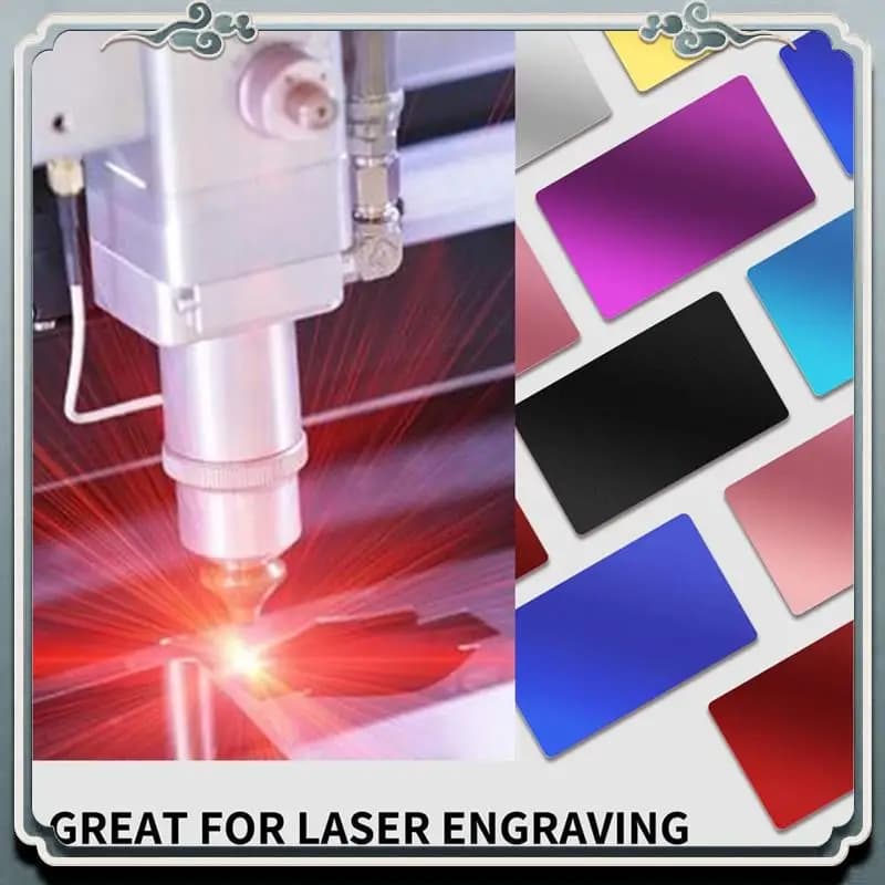 Durable 220 Pcs Laser Engraving Blanks, Colorful Aluminum Business Card Blanks Multipurpose Metal Business Card Blanks Easy Inst