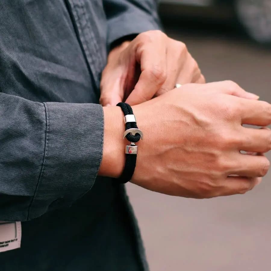 Fashion Mens Marine String bracciale doppio strato milano Rope Braslet nautico per Hombre Pirate Anchor Brazalete accessori