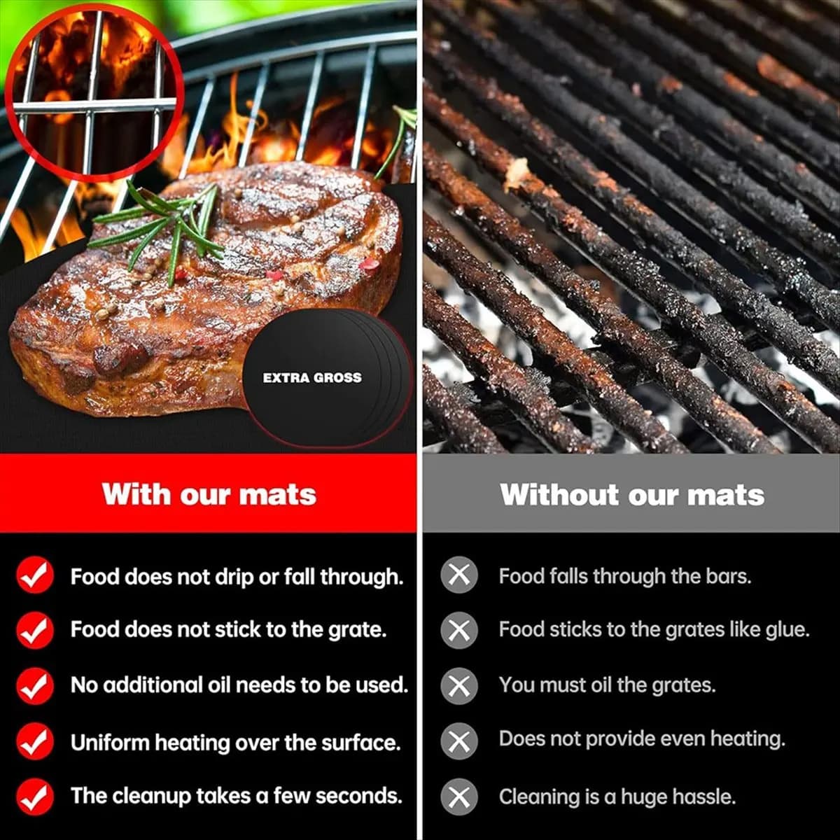2026 Trend BBQ Grill Mat, Non-Stick Grill Mats,Grill Griddle, Reusable Baking Paper, for Charcoal Grills, Electric Grills