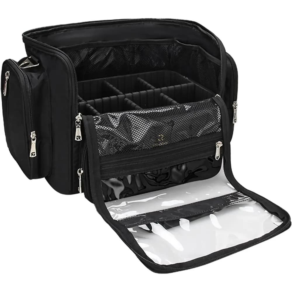 Borsa per Pennelli da Trucco, Custodia Extra Large per Trucco Professionale, Borsa Cosmetica Verticale da Viaggio per Pennelli da Trucco
