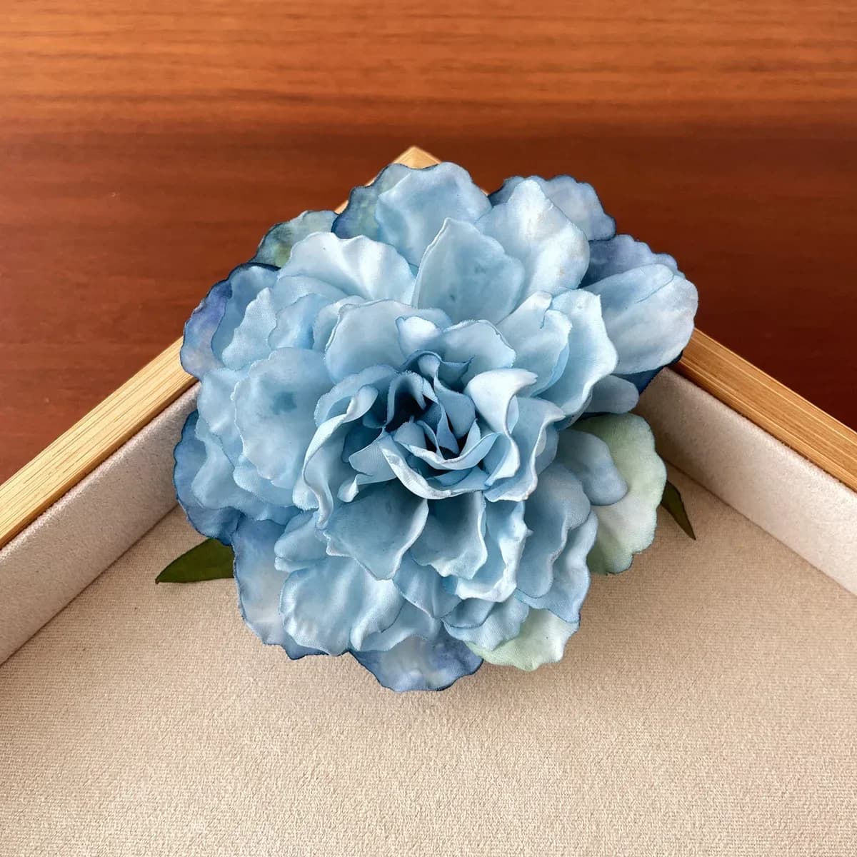 Fashion fork flower headdress round hair flower blue lily grab clip new style Chinese hair accessories side clip