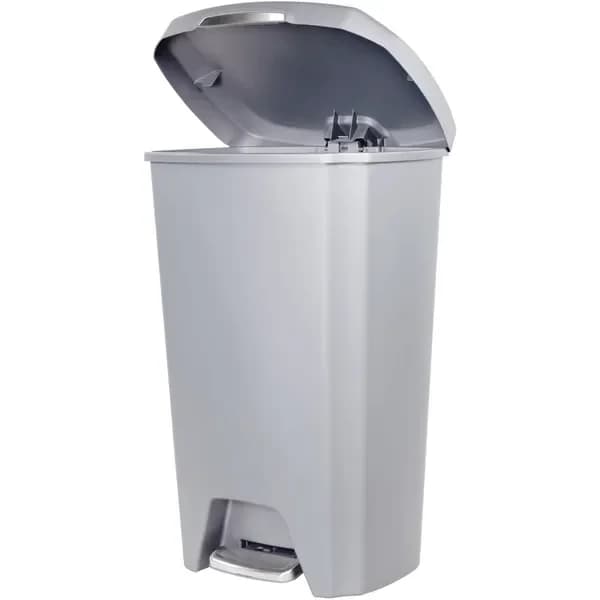 (confezione da 2) Cestino per rifiuti rettangolare da 10 galloni, grande pattumiera in plastica aperta per cucina, bianco