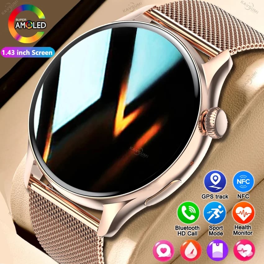 Smartwatch Xiaomi NFC 2026 con Schermo Amoled HD, GPS, Monitoraggio Sportivo, Frequenza Cardiaca e Chiamate Bluetooth
