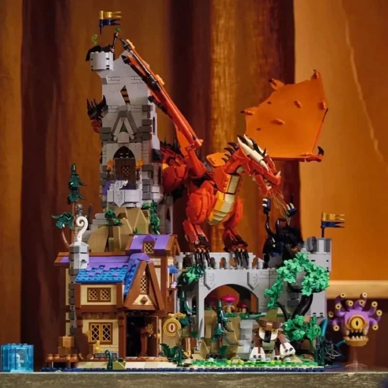3745pcs new product The Legend of the Red Dragon and Dungeons 21348 large and difficult assembling building blocks boy toy gift
