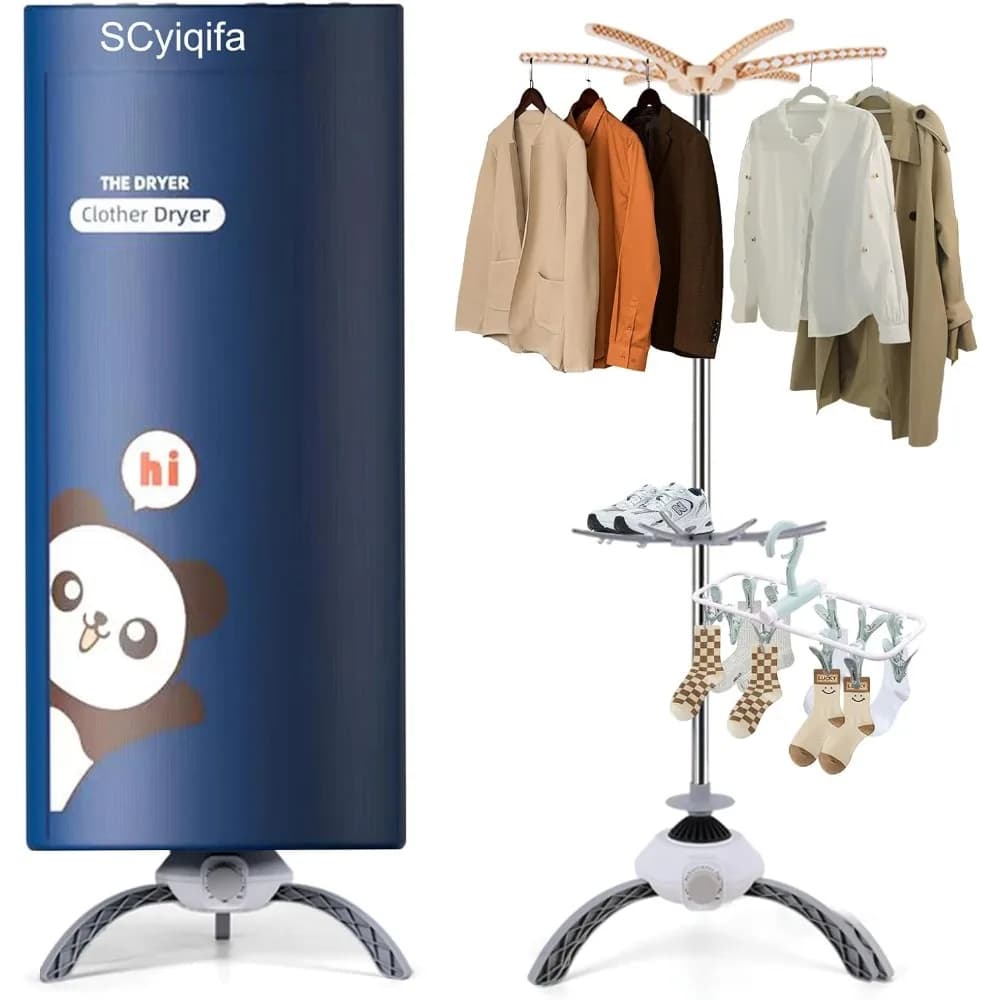 Portable Dryer for Laundry, Mini Dryer for Apartments Travel and Dryer for Motorhome Intimo and Shoes Small Electric Qu