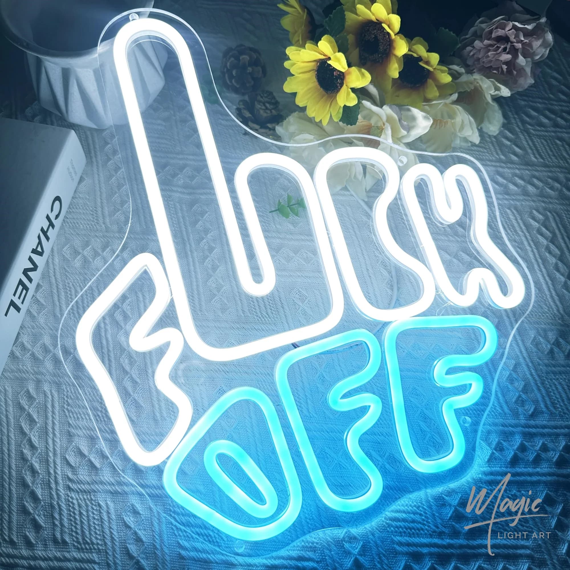 Insegna al Neon con Logo a Forma di Mano per Arredamento Parete Casa Bar Man Cave Sala Giochi Illuminazione Vibrante Regalo Unico