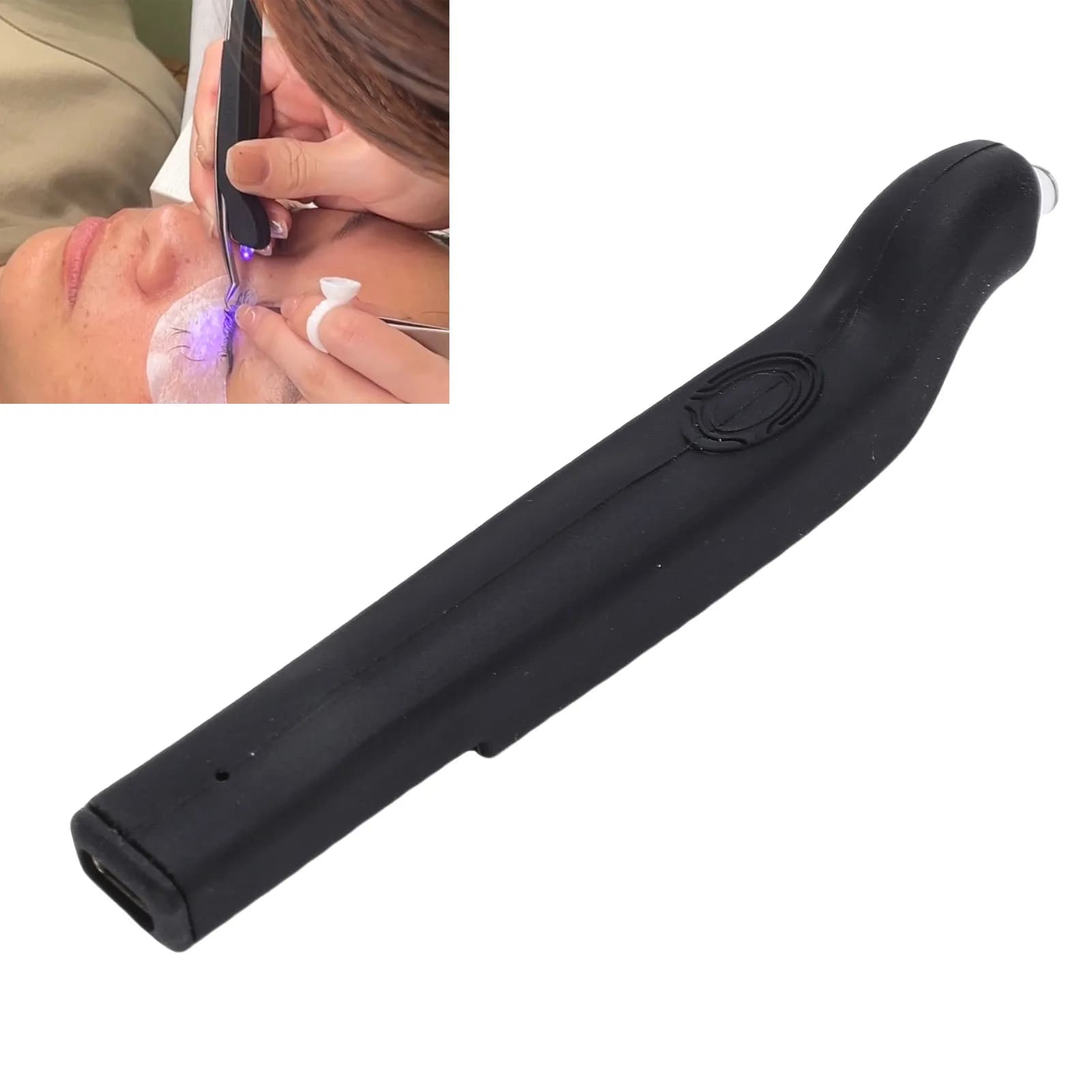 Lampada per pinzette per ciglia Mini gel senza fili in silicone Lampada per estensione ciglia portatile a polimerizzazione rapida per nail art