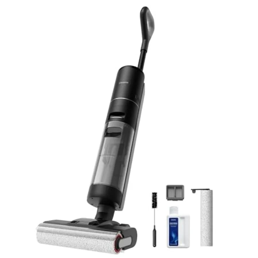 DREAME H12 PRO Aspirapolvere e Lavapavimenti per Pavimenti Duri, Pulizia a Secco e Umido Contemporanea, Autopulizia Automatica