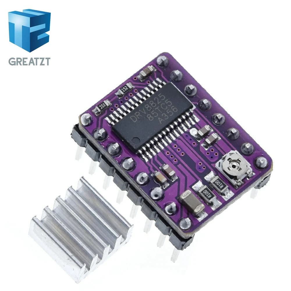 GREATZT 3d printer parts 1PCS 3D Printer Stepstick Drv8825 Stepper Motor Driver Reprap 4 PCB Board + replace A4988