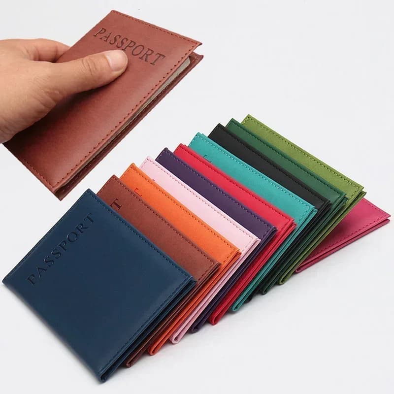Porta passaporto in pelle ID Cover Accessori da viaggio per donna Uomo Porta carte di credito portatile Passaporto Business Custodia a portafoglio in pelle PU
