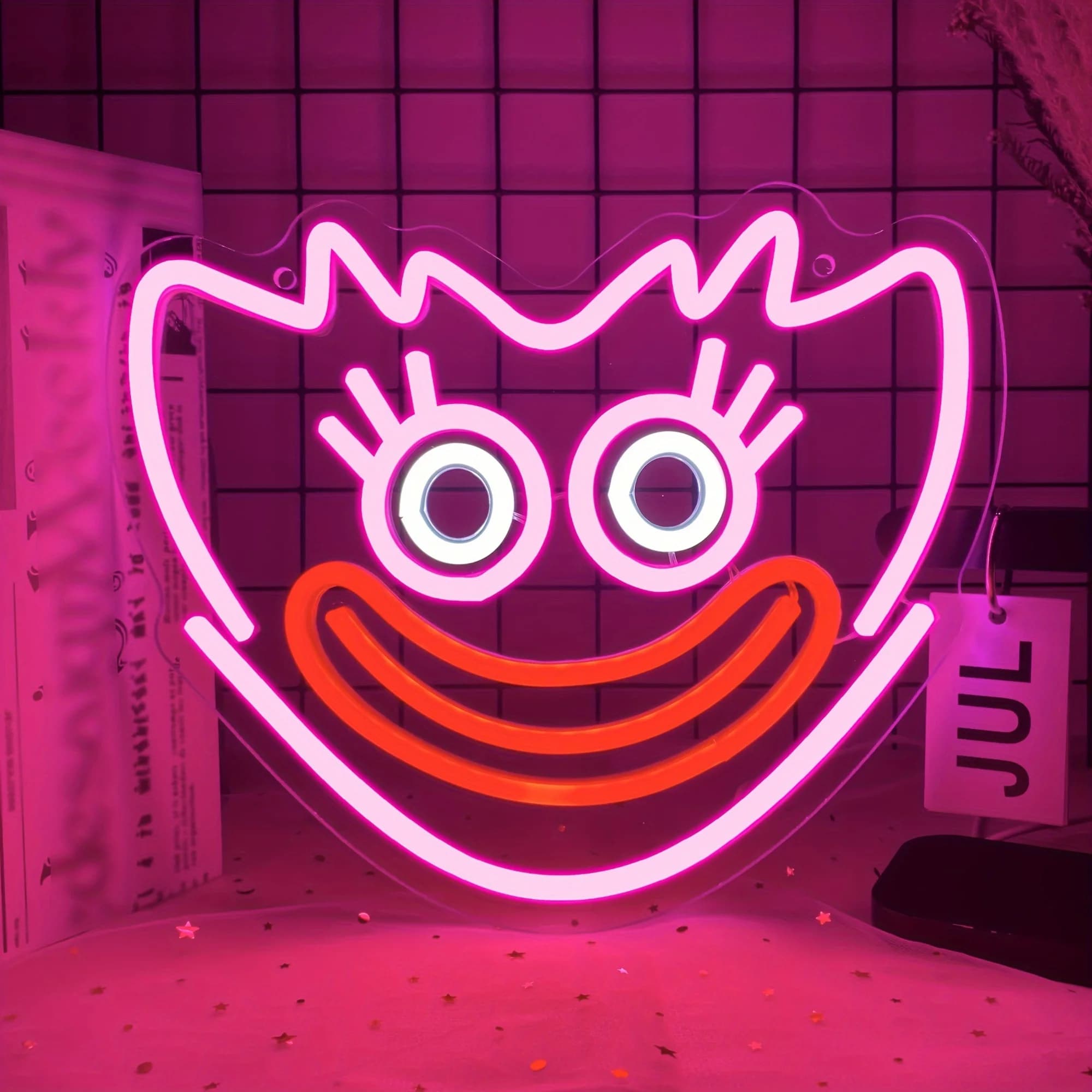 Insegna al Neon LED a Forma di Mostro, Luce al Neon USB Dimmerabile per Sala Giochi, Camera da Letto, Bar, Soggiorno, Regalo di Compleanno, Decorazione Murale