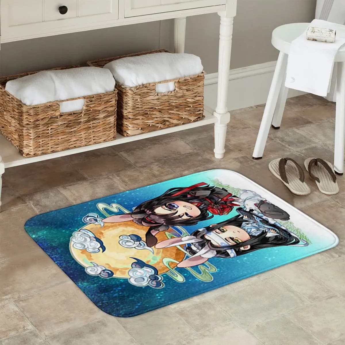 Bunny WangXian Mo Dao Zu Shi Zerbino antiscivolo Tappetino Antiusura Tappeto per ingresso cucina Casa Camera da letto Tappetini