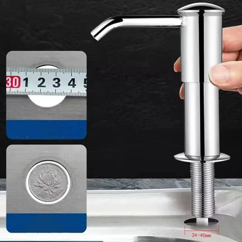 Kitchen Counrtertop Dishes Dispenser with Extention Tube Hand Press Soap Liquid Pump Plastic Soap Dispenser for Sink Accessories