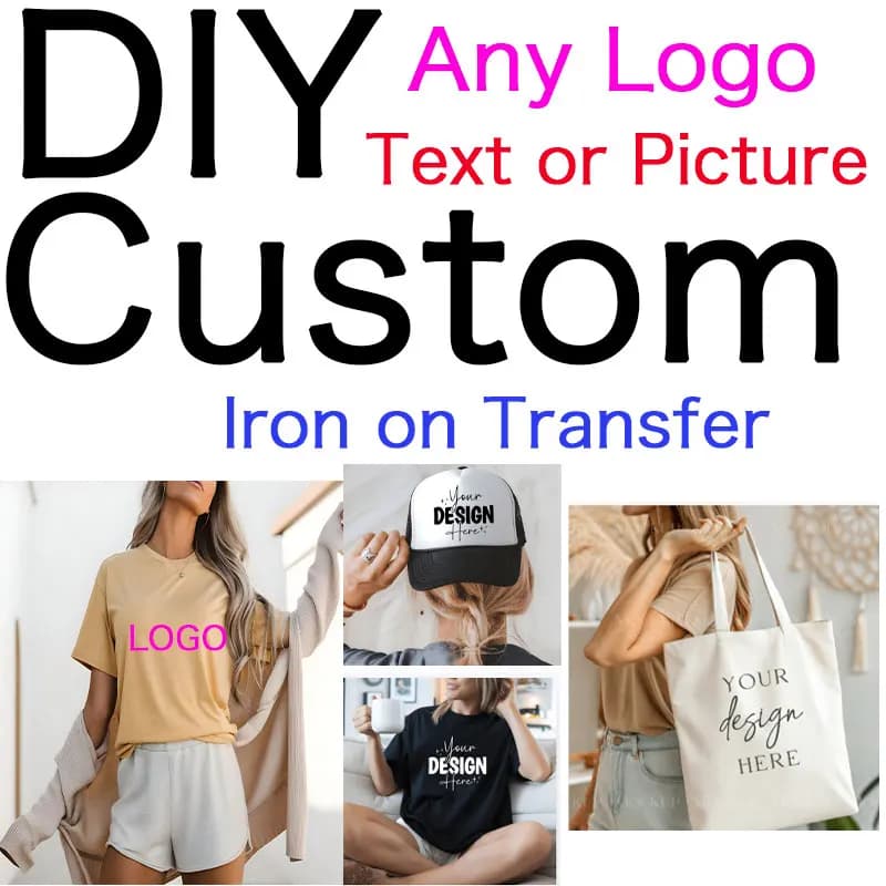 Logo personalizzato o immagini Toppe termoadesive per abbigliamento T-shirt fai da te Adesivi per trasferimento termico termico Toppe per trasferimento di calore DTF