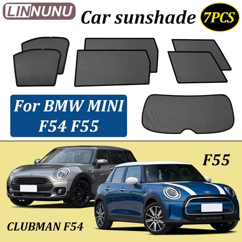 LINNUNU Per BMW MINI F55 F54 CLUBMAN cooper Magenetic Auto Parasole Parabrezza Tenda Finestrino Laterale Parasole Protezione UV Auto