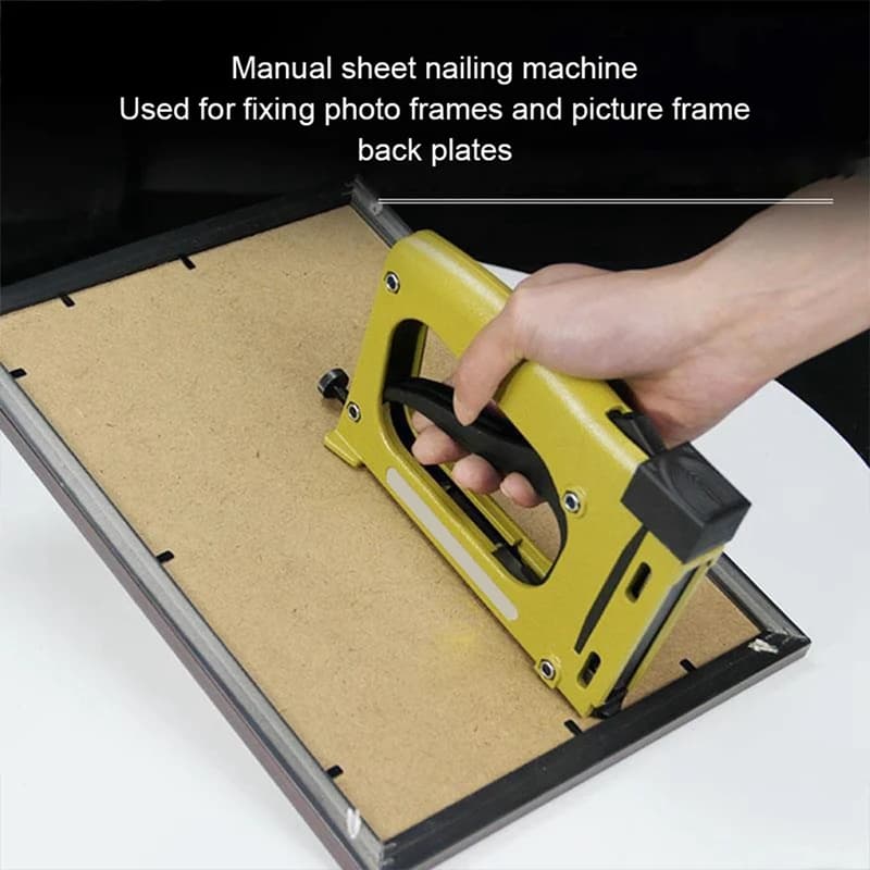 Nuova cucitrice portatile in metallo per cornici fotografiche di arte industriale cucitrice portatile per chiodi strumento per incorniciatura