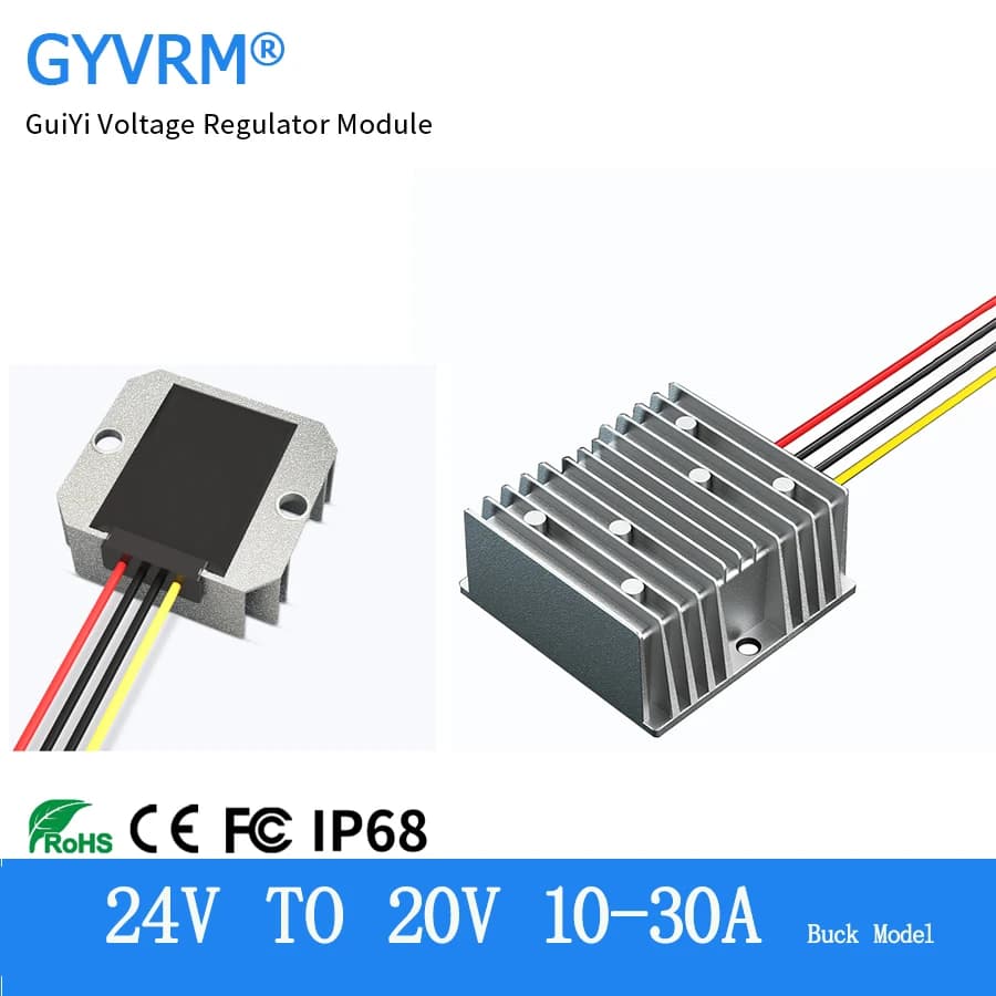 Convertitore DC DC step down da 24 V a 20 V 30A 20A 10A 5A Riduttore da 24 Volt Regolatore di tensione da 20 Volt 570 W Alimentatore per laptop per auto
