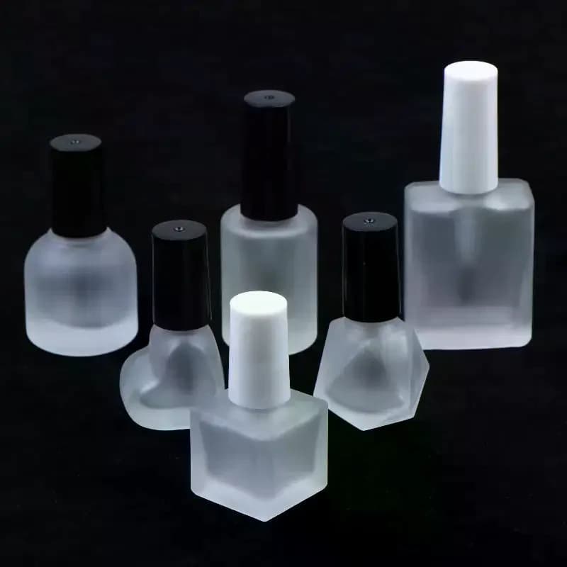 Flacone per smalto opaco da 5ml, 8ml, 10ml, 15ml, flacone per gel unghie con pennello, flacone vuoto in vetro per miscelazione, contenitore per ritocchi