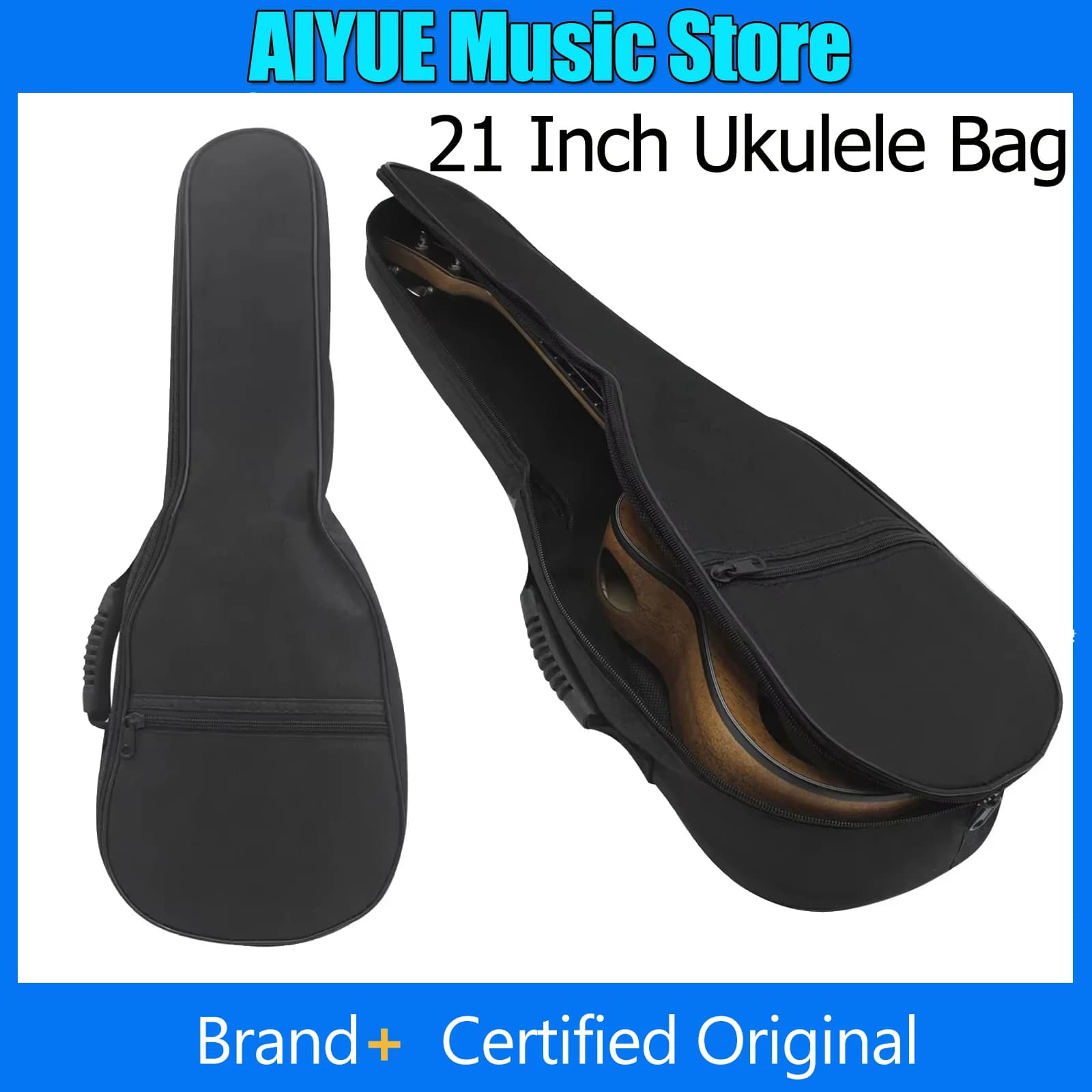 IRIN Borsa per Ukulele da 21 pollici Custodia morbida Mini chitarra portatile nera 4 corde Ukulele Zaino a spalla universale Parti di chitarra