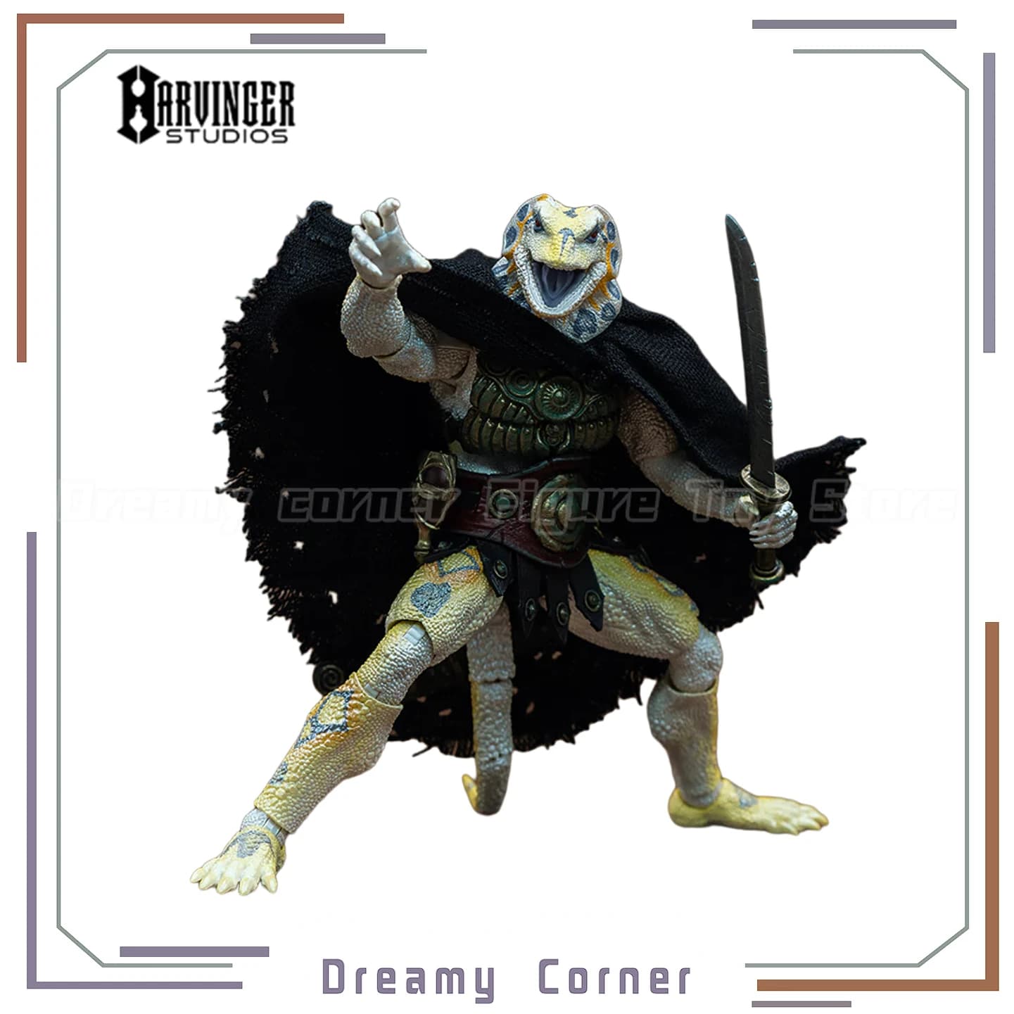 【Disponibile】Originale HARVINGER STUDIO SAVAGE CRUCIBLE Albino Lucertola 1/12 Action Figure Modello Collezione Ornamento