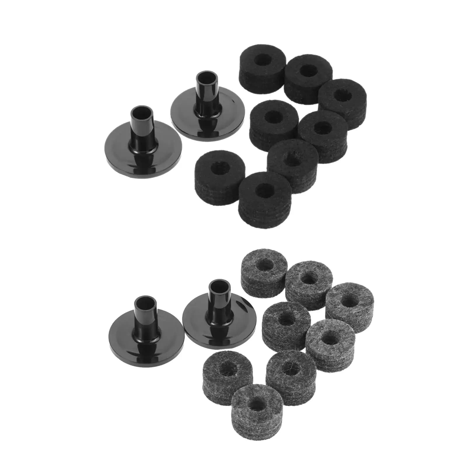 10 Pezzi Accessori per Piatti Musicali, Cuscinetti in Feltro per Supporti Piatti, Manicotti per Batteria per Strumenti a Percussione, Spettacoli e Pratica dal Vivo