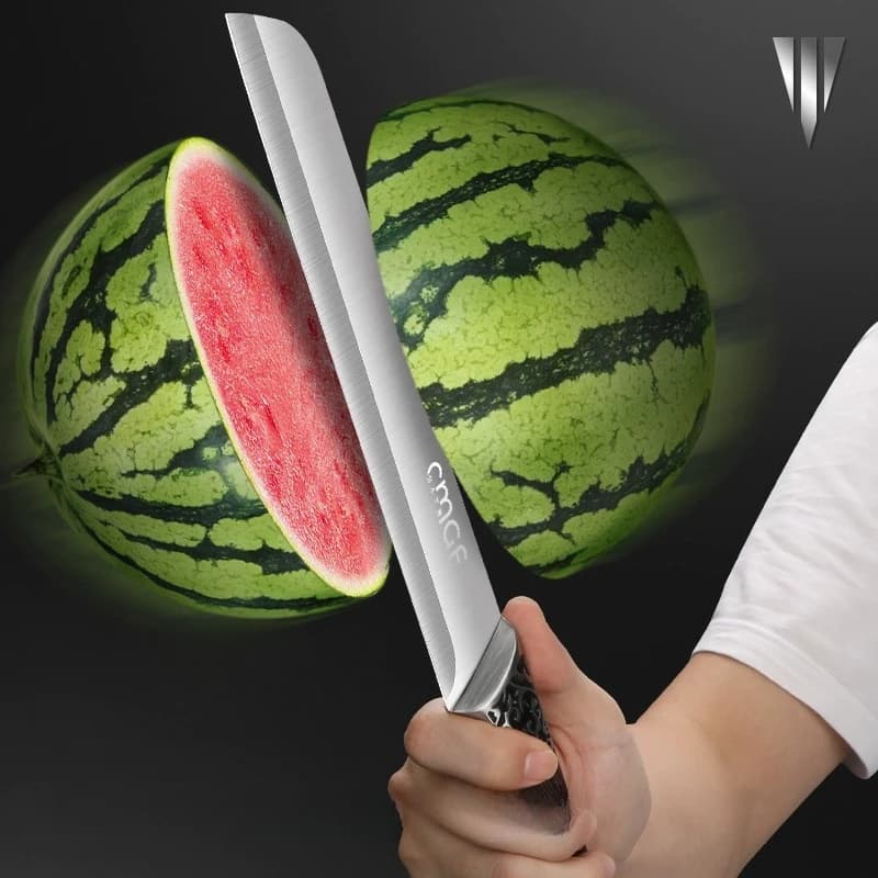 Coltello da frutta in acciaio inossidabile Coltello per anguria Melone affilato Cucina Casa Taglio lungo per la casa