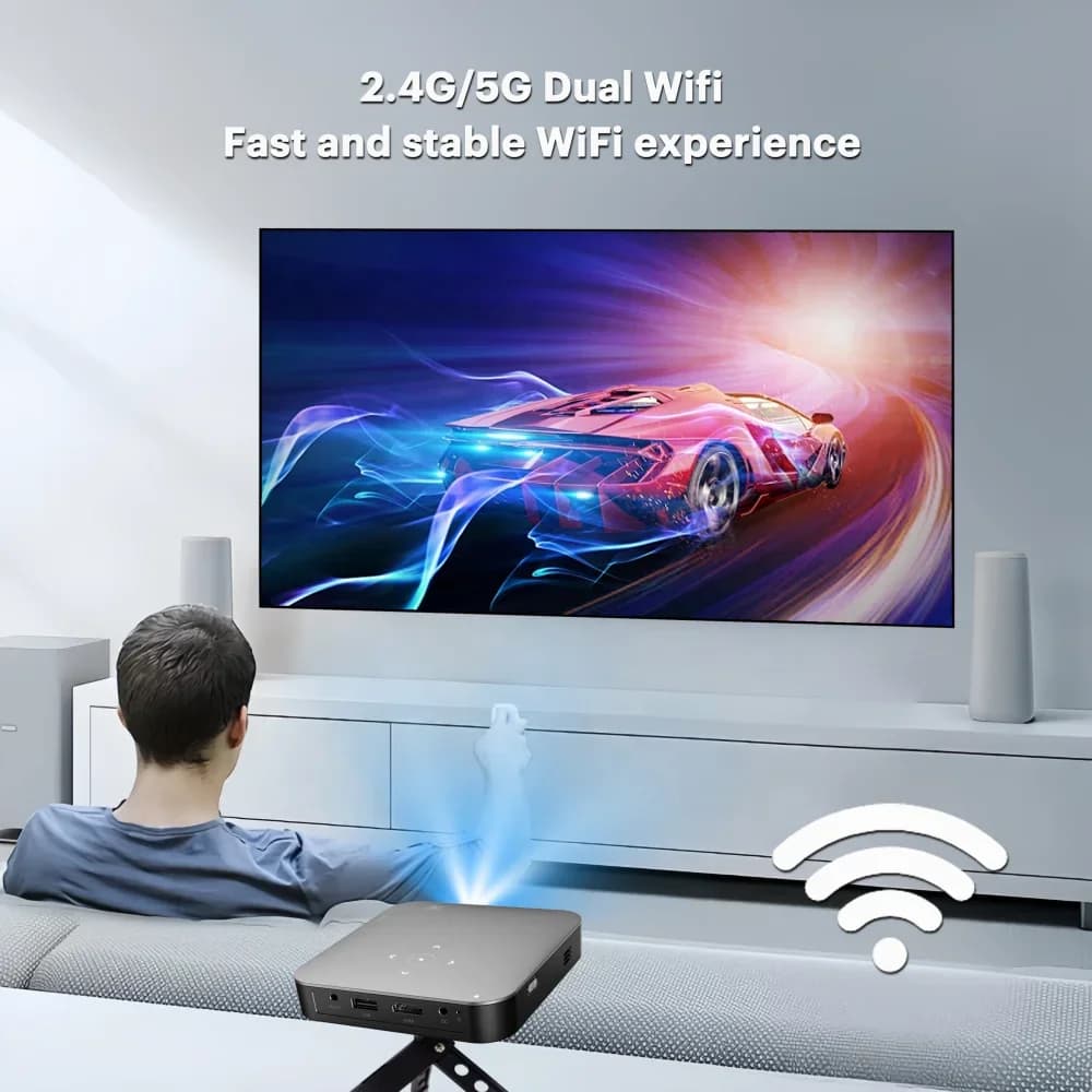2026 S200 Mini proiettore Home Theater portatile di vendita caldo Smart Touch Led Proiettore Smart Android Dlp a breve lancio