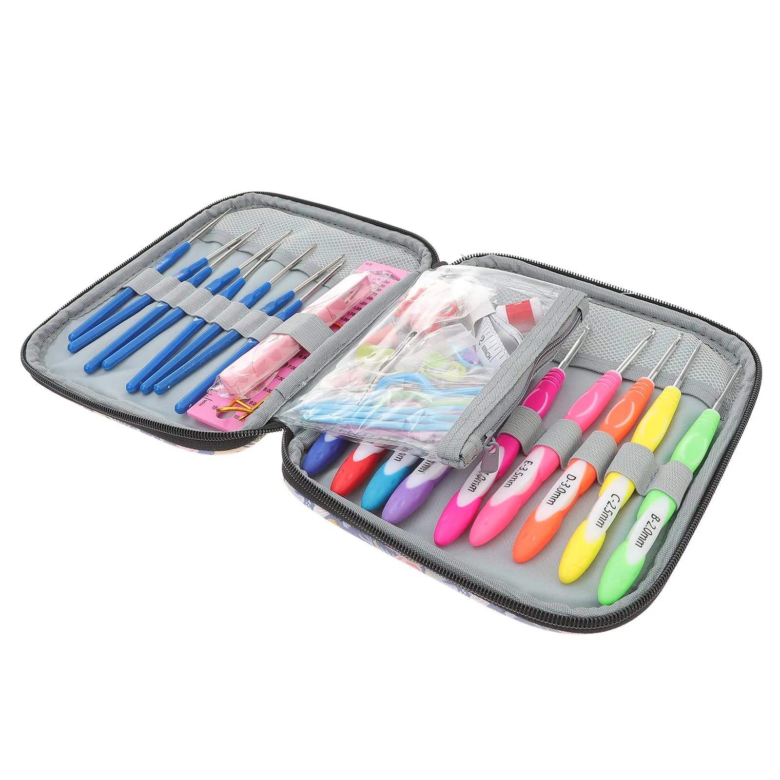 Set Premium di Uncinetti Ergonomici, Aghi Lisci Senza Bave, Leggeri e Portatili per Principianti e Artigiani Intermedi, Fai da Te