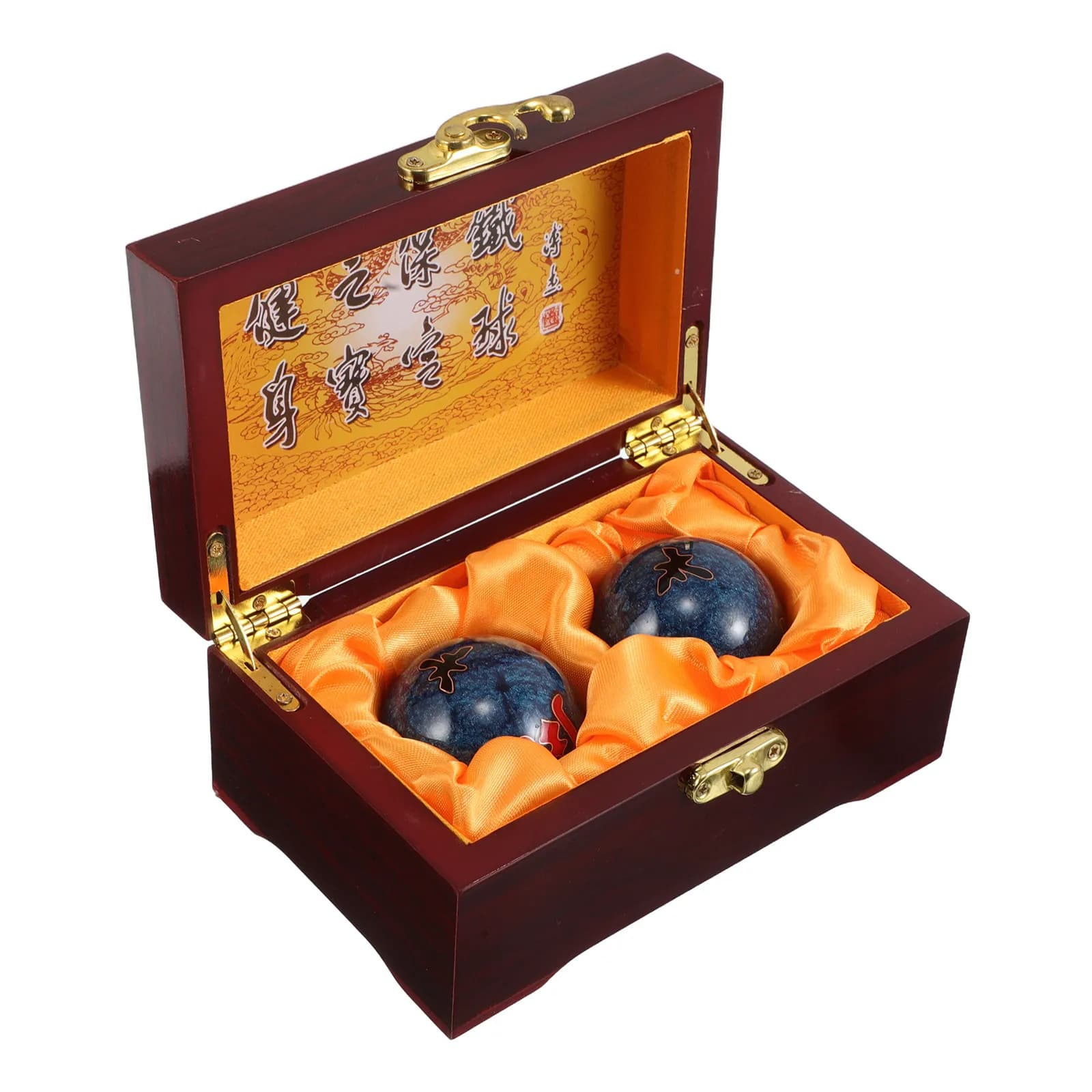 Set di Palline per Massaggio Manuale, Eleganti Palline in Smalto Fatte a Mano, Strumento Portatile per il Relax, Uso in Ufficio, Confezione Regalo, Palline Cinesi per Massaggio Manuale