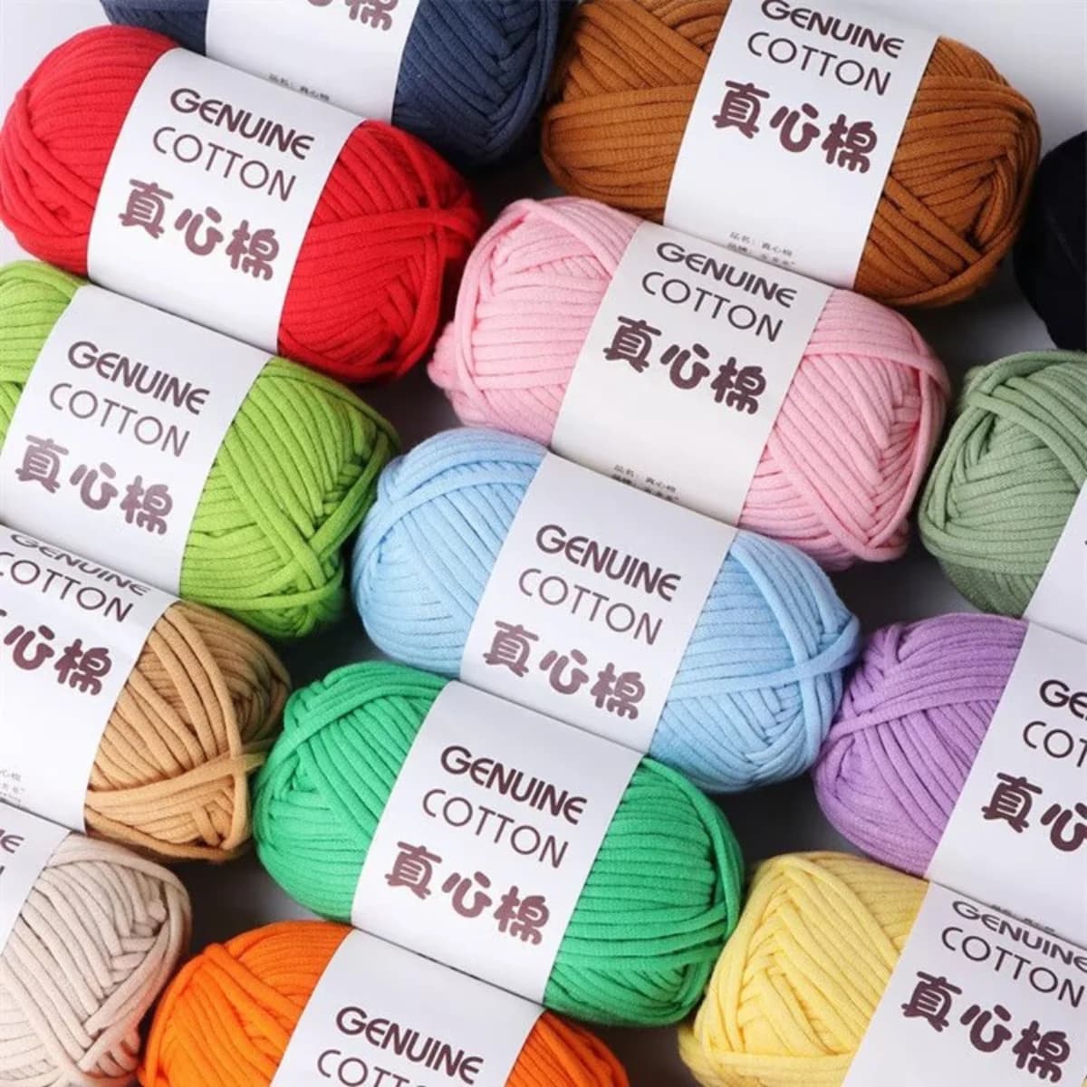 1pc Genuine Hollow Cotton Yarn with Milk Cotton Core for Crochet Shoes, Scarves, Bags, Hats, Handmade DIY Knitting