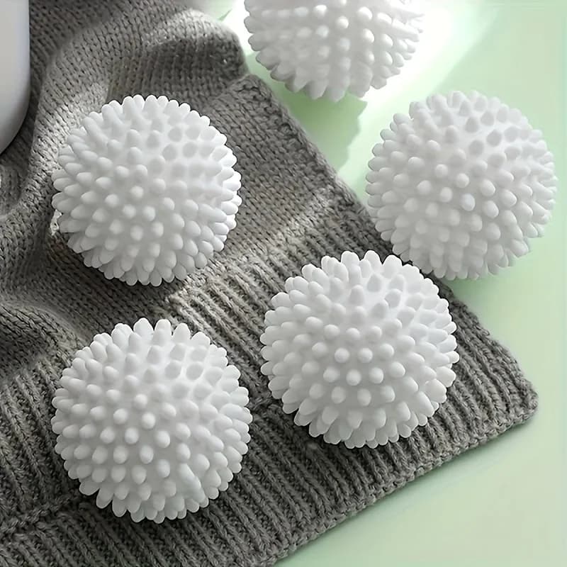 Reusable laundry ball set, dryer ball set, removes hair, softens clothing, prevents tangling, and reduces wrinkles