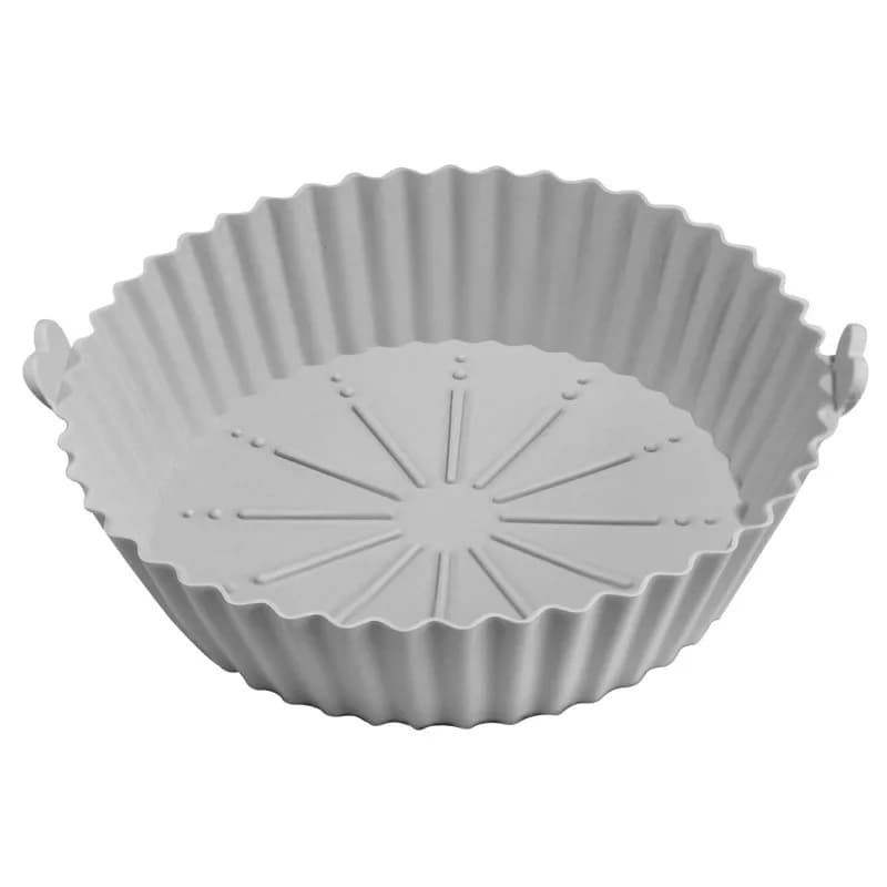 Teglia in Silicone Rotonda Rinforzata per Friggitrice ad Aria, Tappetino per Pentola, Stampo da Forno