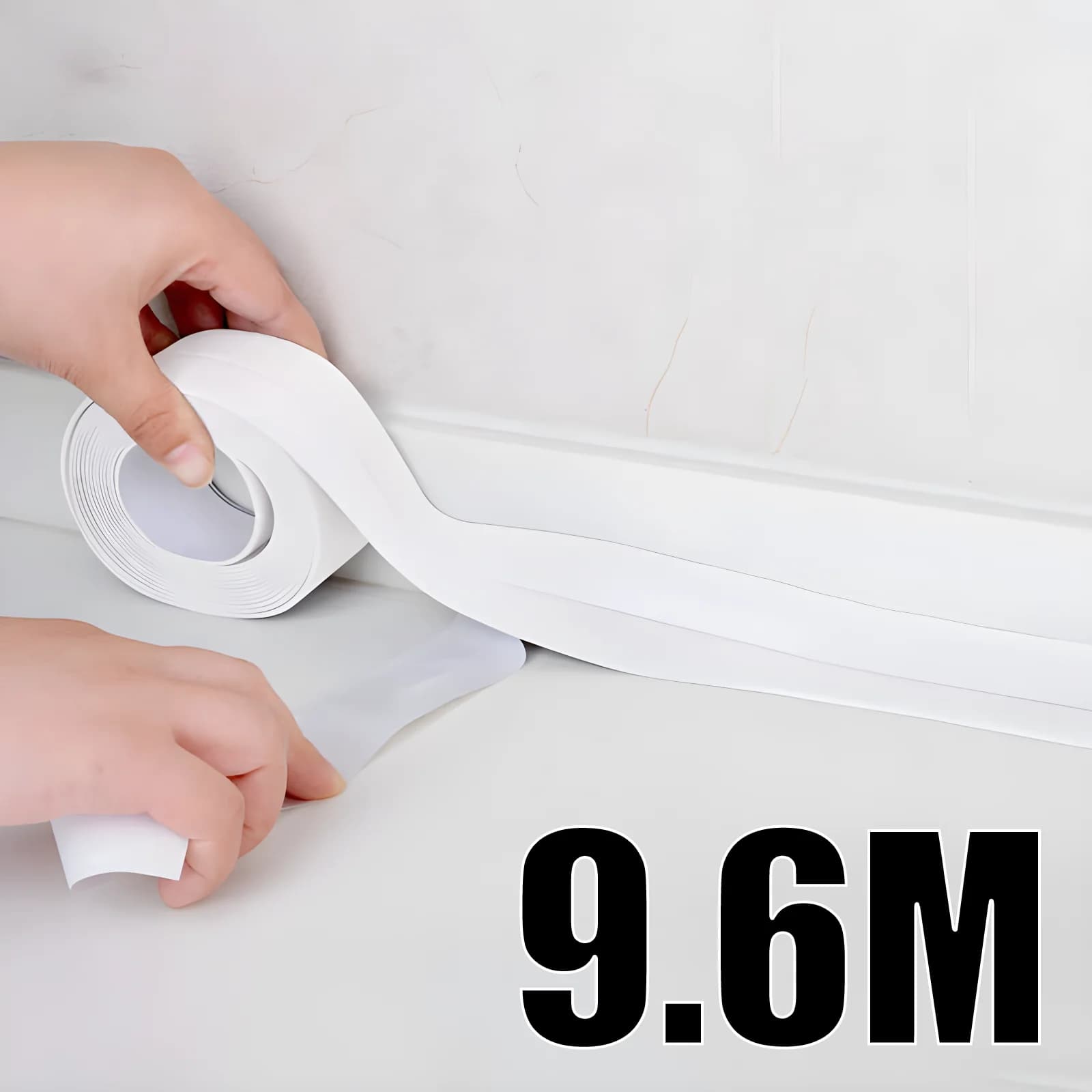Nastro Sigillante Impermeabile in PVC Autoadesivo per Bagno, Adesivo per Pareti, Sigillante per Lavello Cucina, Nastro Antimuffa e Sigillante