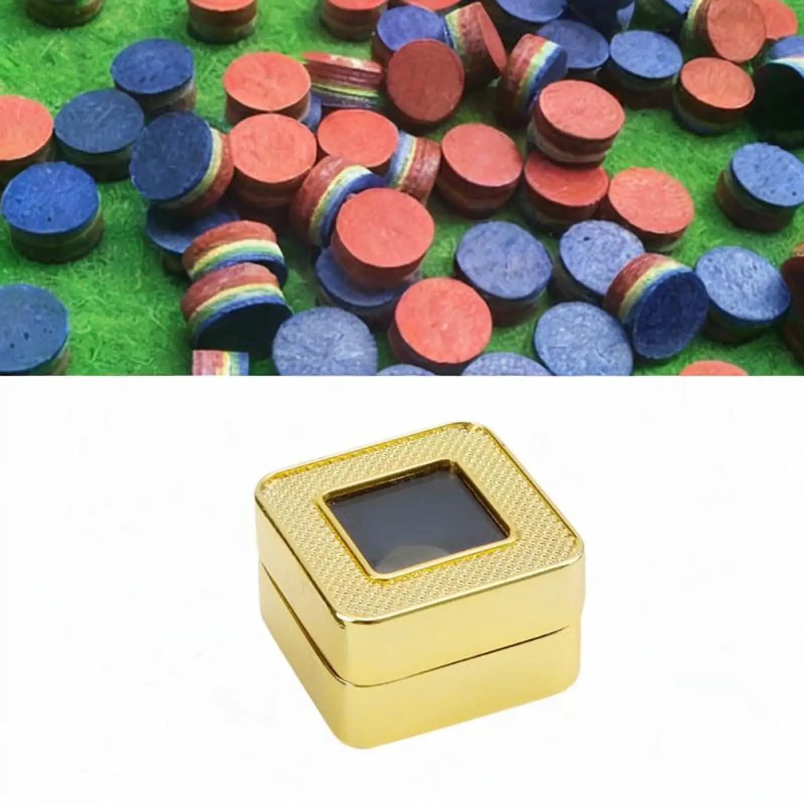 Metal Billiard Tips Storage Box Transparent Pool Cue Tip Case Billiards Accessories Holder for Table Games