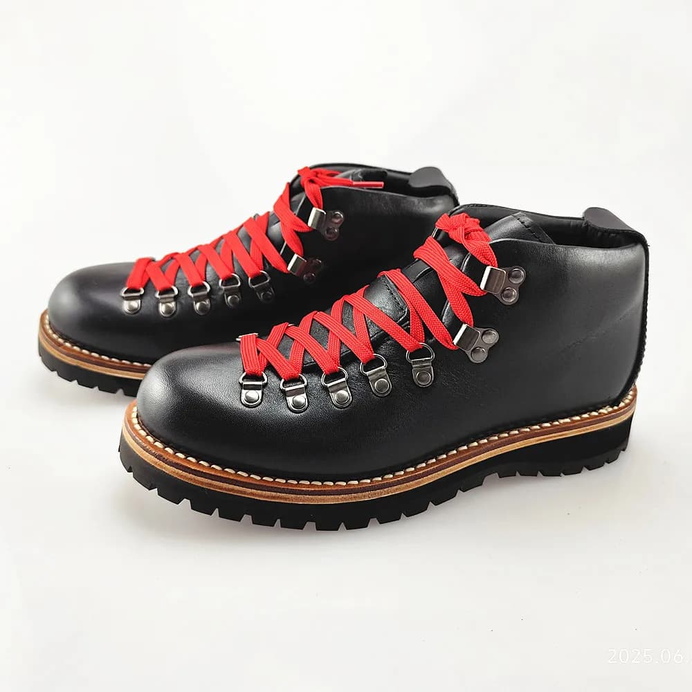 Men's Handmade Genuine Leather Hiking Boots | Waterproof Anti-Slip Goodyear Welted Combat Work Ankle Boots for Outdoor Trekking
