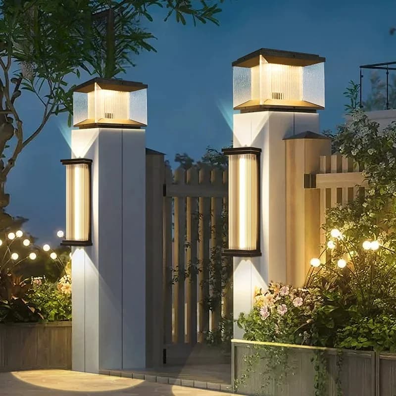 Outdoor Wall Lamp Wall Light Villa Gate Roman Column - Wall Lamp Outdoor Long Strip Light Self-Built House Exterior Wall Light