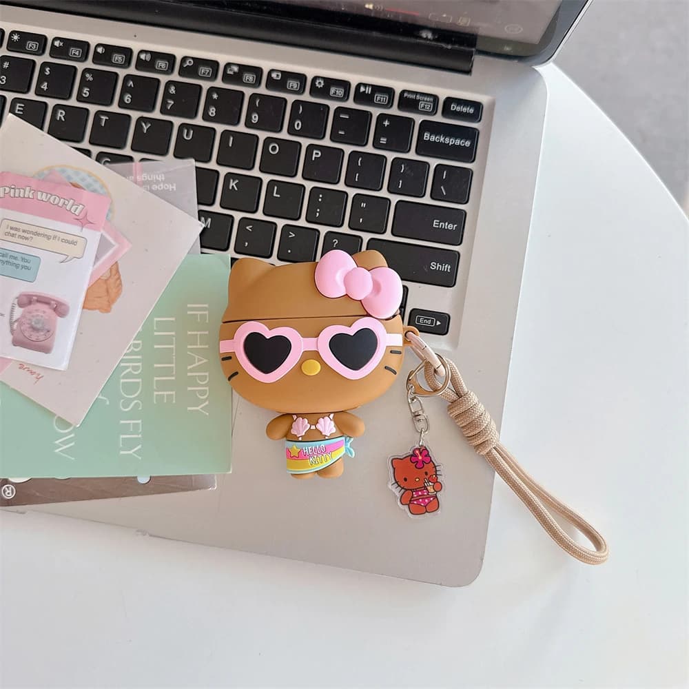 Stereoscopic 3D Protective Case Sanrio Hello Kitty Wireless Bluetooth Airpods 1 2 3 4 Pro 2 3