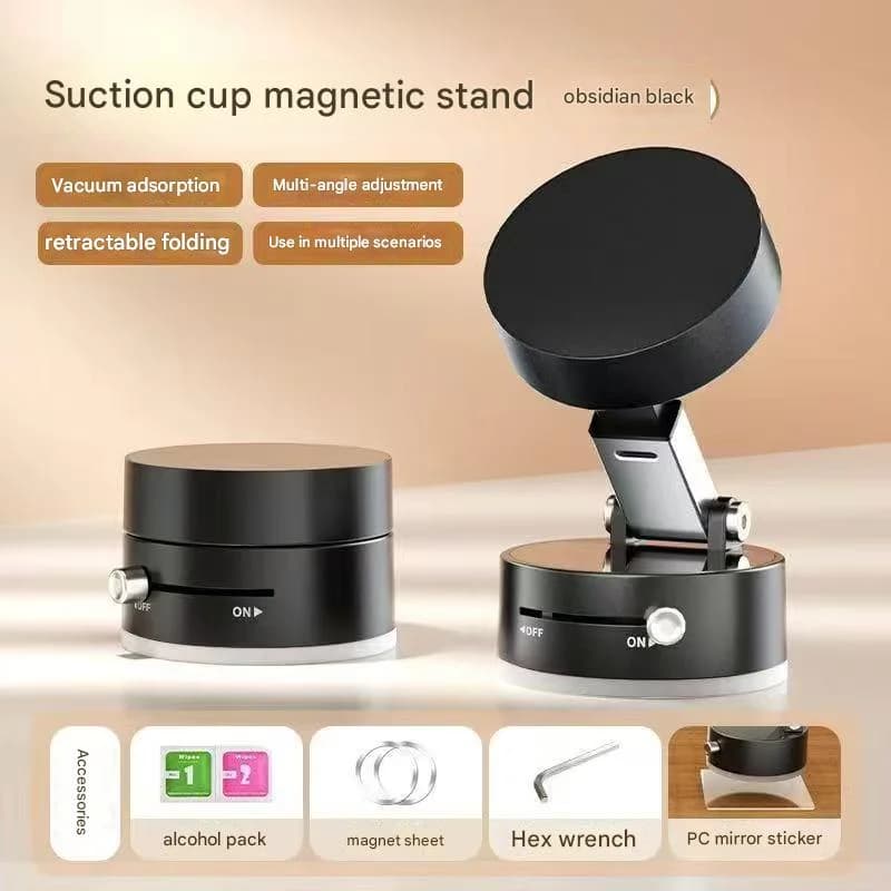 Supporto magnetico per cellulare da auto con ventosa a vuoto, nuovo modello 2025, pieghevole e portatile per casa e scrivania