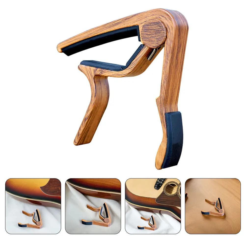 2 Pezzi Capotasto per Chitarra Rosso Effetto Legno Universale per Chitarra Acustica Classica Elettrica Ukulele Mandolino Accessori per Strumenti Musicali
