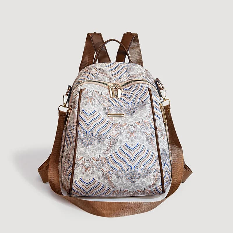 New Chinese style niche design backpack, 2026 trendy ancient style shoulder bag, school backpack for women students