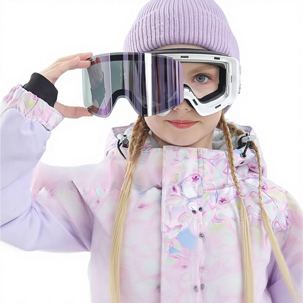 Occhiali da Sci con Lenti Magnetiche Antiappannamento, Protezione per Uomini e Donne, Occhiali da Neve, Occhiali Sportivi per Ragazzi e Ragazze