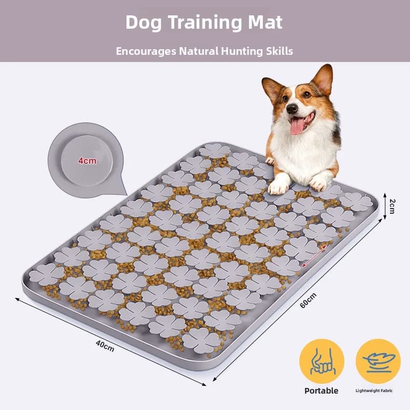 Tappetino in Silicone Anti-ingozzamento a Quattro Foglie di Trifoglio per Cani e Gatti, Tappetino Antiscivolo per Ciotole