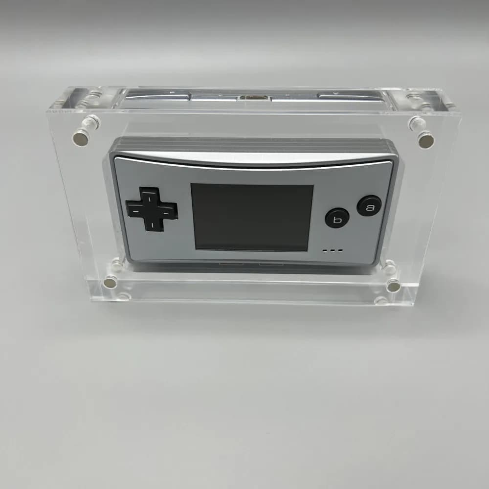 Scatola portaoggetti per console con copertura magnetica acrilica ad alta trasparenza per Game Boy MICRO GBM
