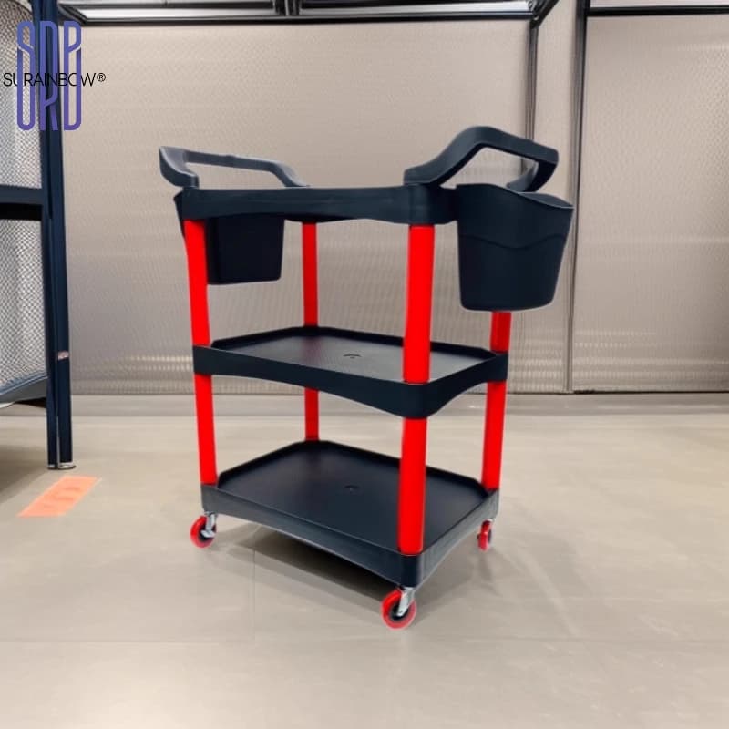 Carrello per dettagli automatici con ruote, carrello per dettagli auto a 3 livelli, organizer per autolavaggio per garage | Carrello portaoggetti con ruote facile da spostare