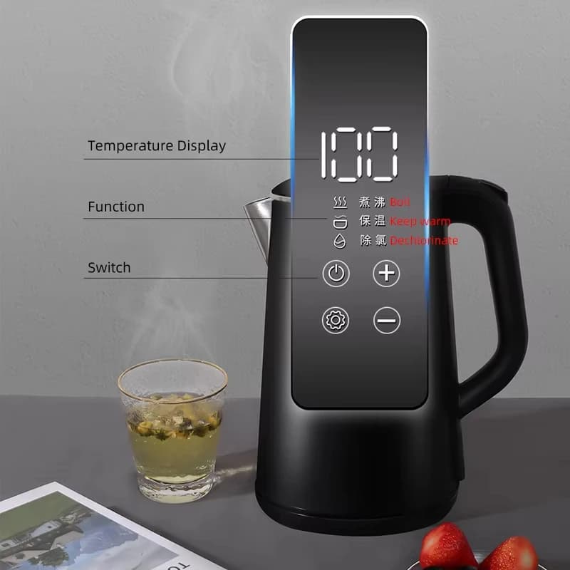 Electric kettle 1.6 liters thermostatic kettle Heat preservation automatic teapot Health pot with stainless steel coating 304 1500W