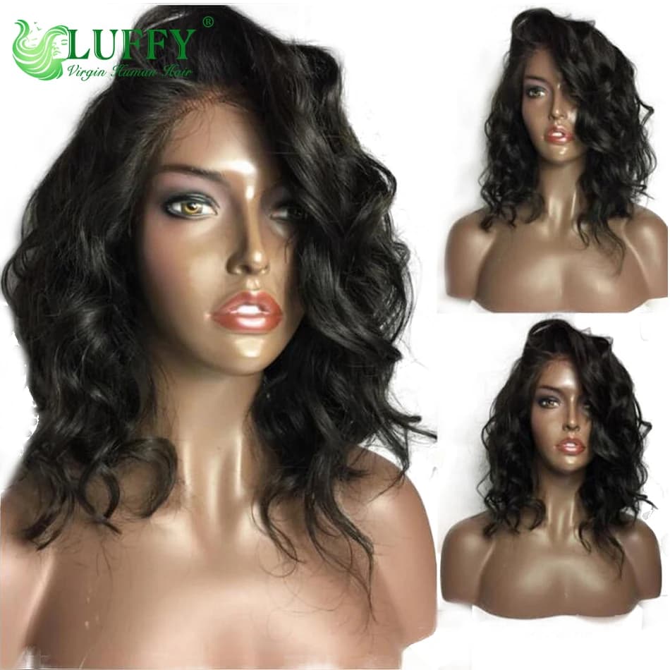 Deep Body Full Lace Human Hair Wigs For Black Women Pre Plucked Wavy Human Hair 13x6 HD Lace Front Wig With Baby Hair
