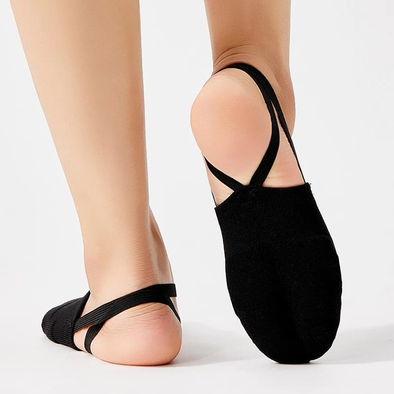 Scarpe da ginnastica ritmica per ragazze Donne Bambini adulti Mezza suola Jazz Balletto Danza Mezze dita Calzini Donna Scarpe da danza del ventre