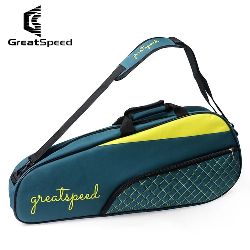 Greatspeed 3 pieces sport bag for tennis rackets, badminton, a shoulder, for men and women, simple bags for rackets