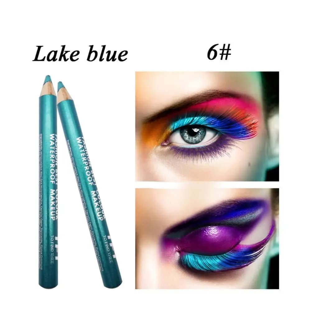 Matita Eyeliner Glitterata Colorata Beauty Eye Cosmetics con Temperino, Penna Ombretto e Eyeliner, Pigmento Illuminante Opaco Impermeabile