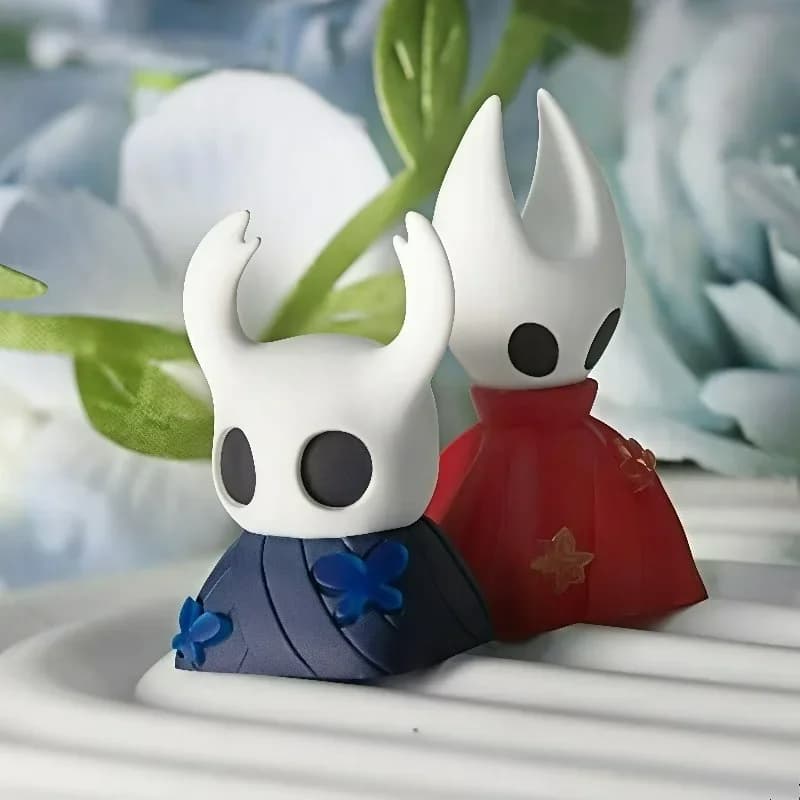 Keycaps Luminosi Hollow Knight Hornet & Knight, Figurine in Resina per Tastiera Meccanica, Decorazione per Gaming